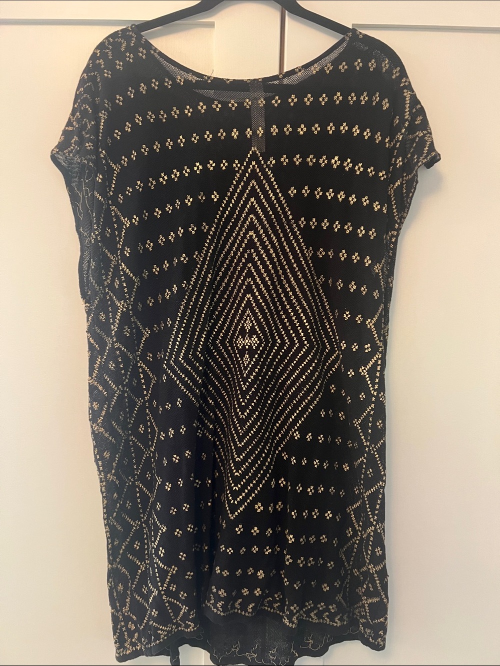 Free People Black and Gold Beaded Swim Coverup - Picture 2 of 4